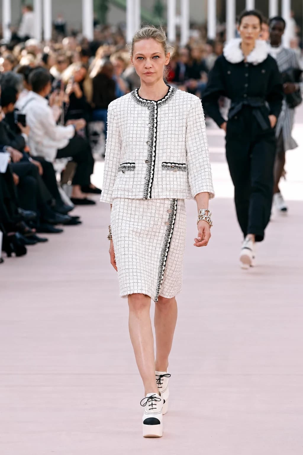 White Tweed Runway Style